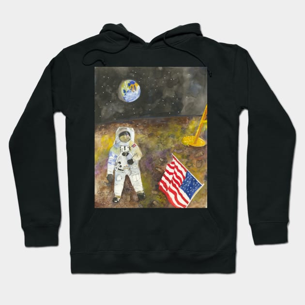 Apollo 11 Moon Landing Hoodie by Cwang